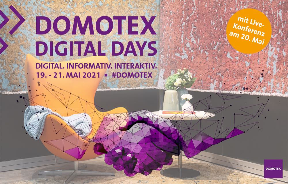 Domotex 2021 becomes a three-day digital event