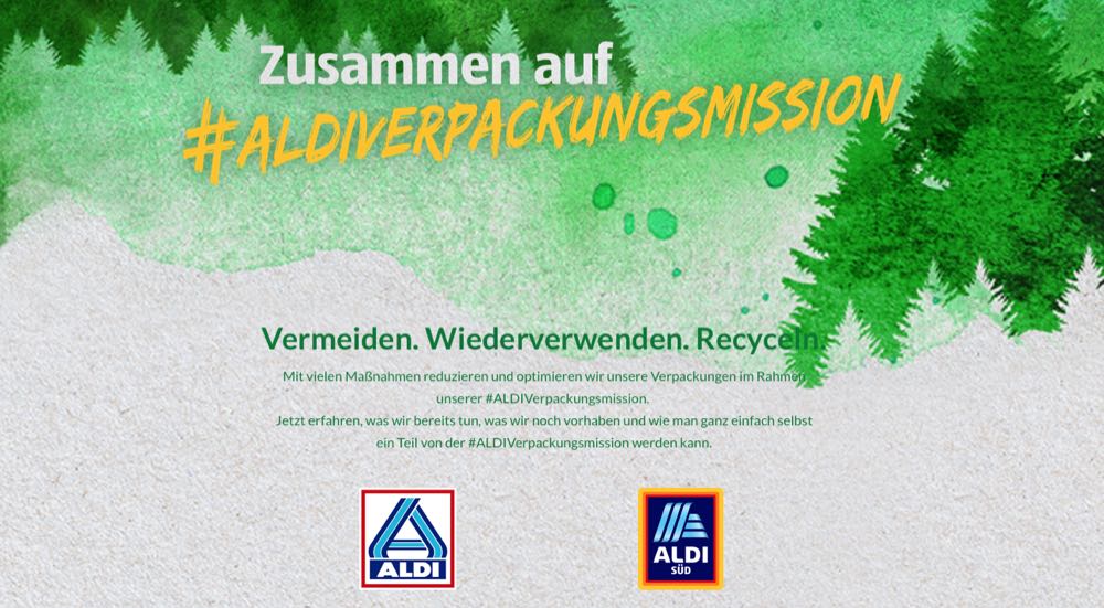 Aldi Süd setzt auf recycelten Kunststoff