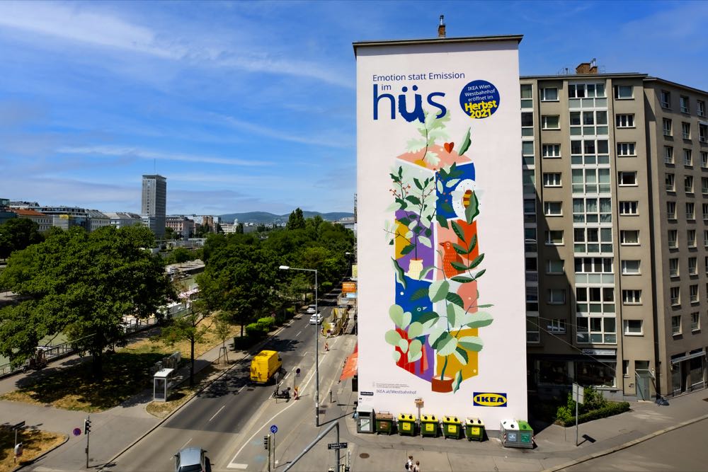 IKEA-Kampagne mit Street Art Wall