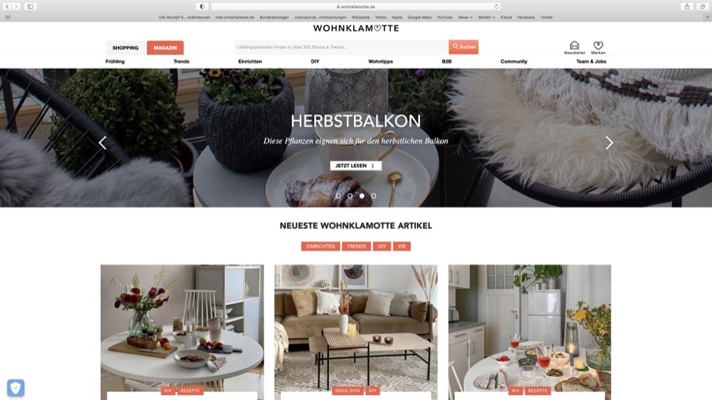 Gruner+Jahr takes over interior design platform Wohnklamotte