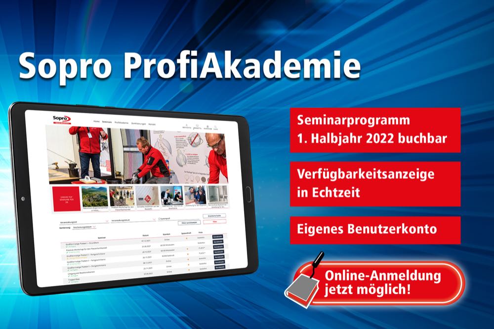  Sopro: Profi-Akademie 2022 digital verfügbar