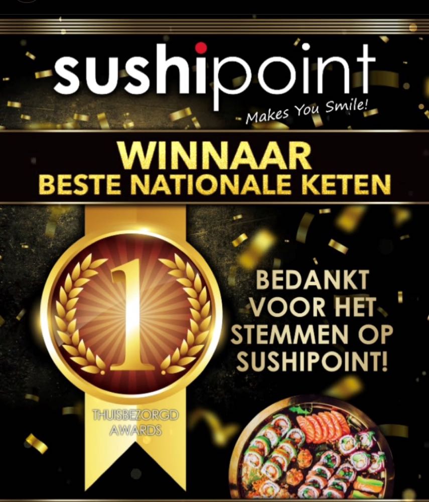 Harderwijk: SushiPoint zur besten Abhol- und Lieferkette gekürt
