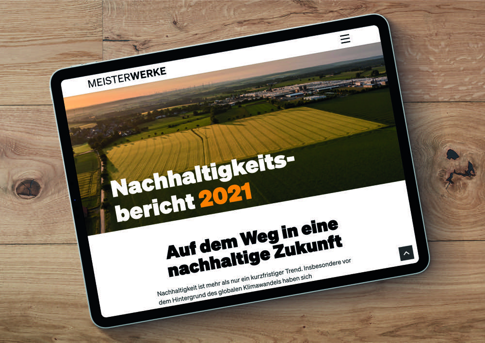  Meisterwerke: Erster Nachhaltigkeitsbericht online