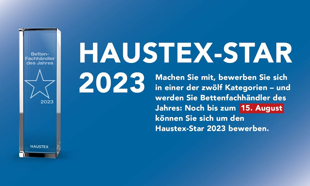 Haustex Star 2023: Bewerben Sie sich bis zum 15. August