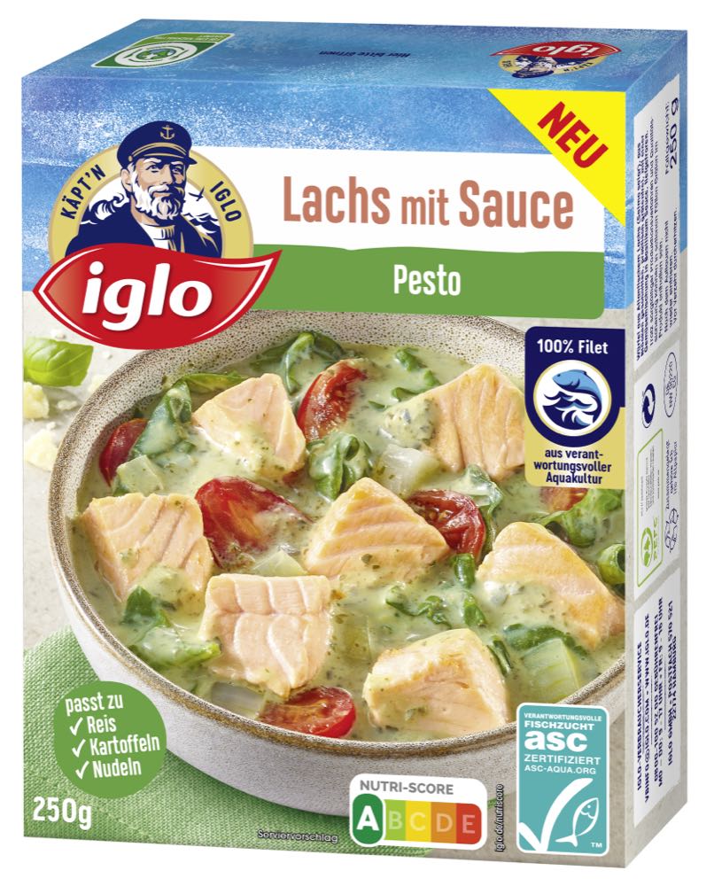 Iglo tischt jetzt Lachs mit Sauce auf