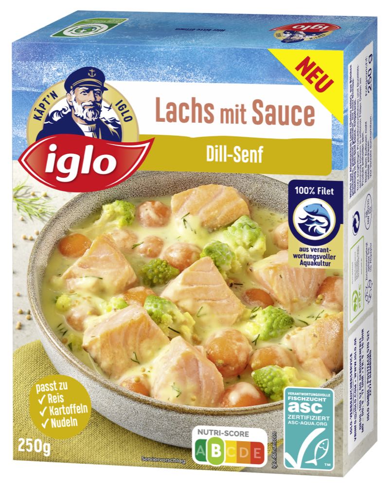 Iglo tischt jetzt Lachs mit Sauce auf