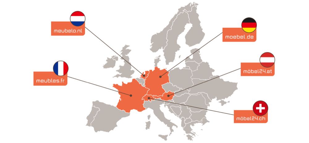 moebel.de launcht Portale in Österreich und der Schweiz