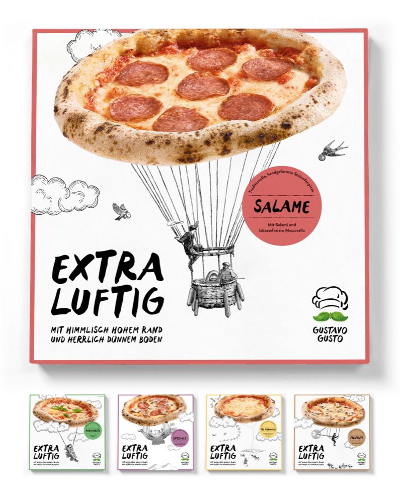 Gustavo Gusto launcht neue Pizza-Range „Extra luftig“