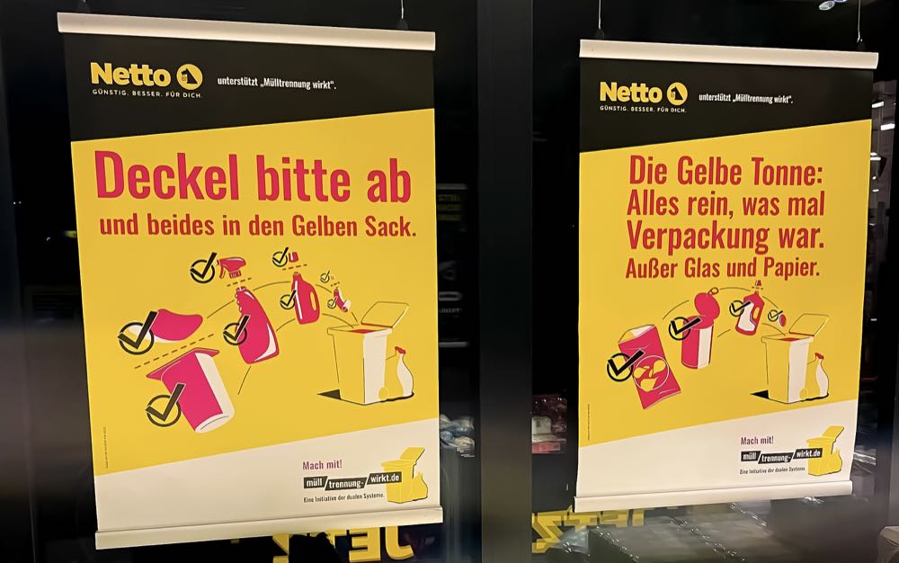 Netto ist neuer Partner der Initiative „Mülltrennung wirkt“