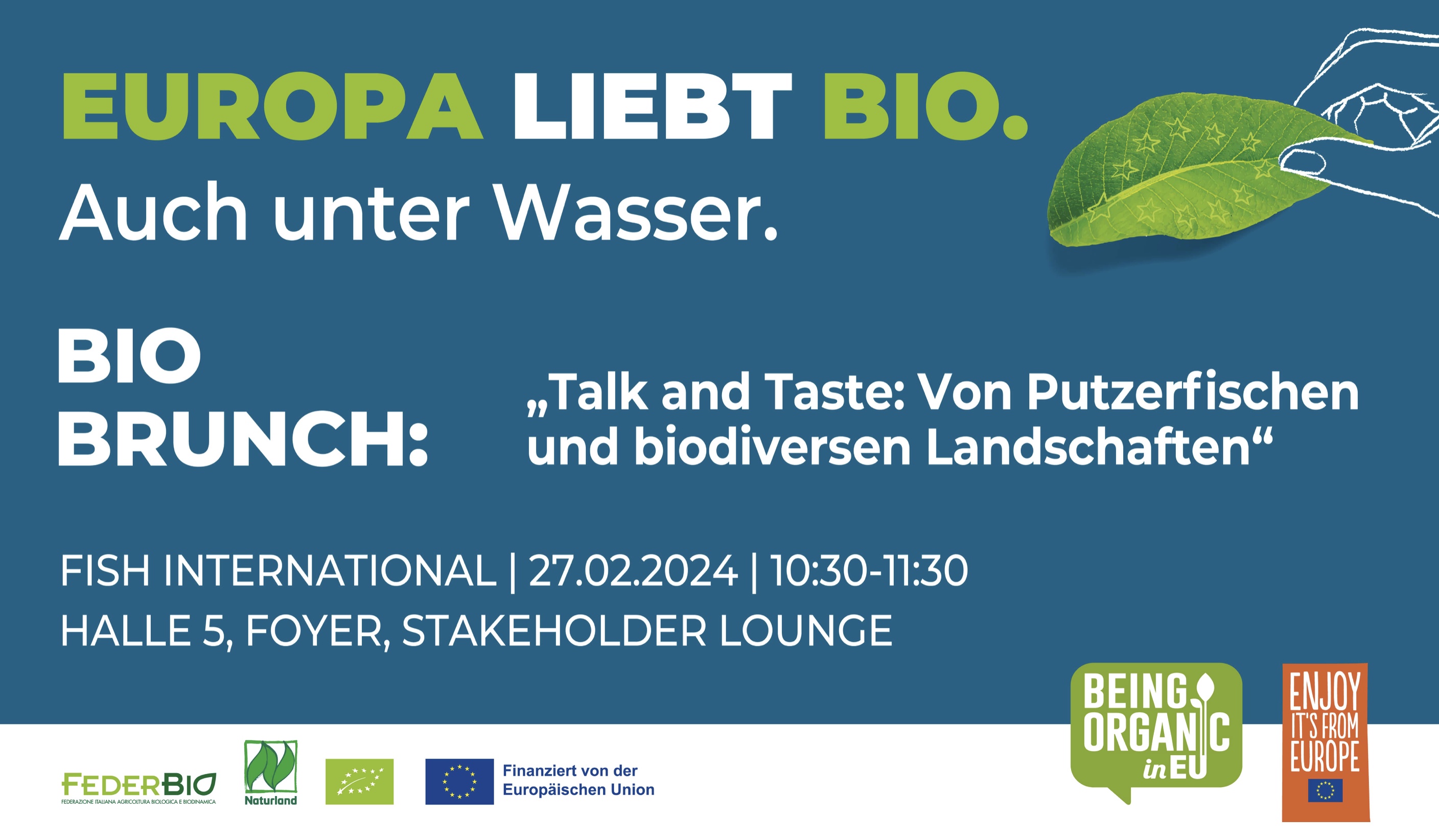 Fish International 2024: Themenbrunch "Europa liebt Bio – auch unter Wasser"