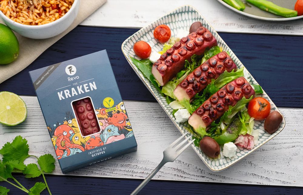 Revo Foods stellt "pflanzlichen Oktopus" vor