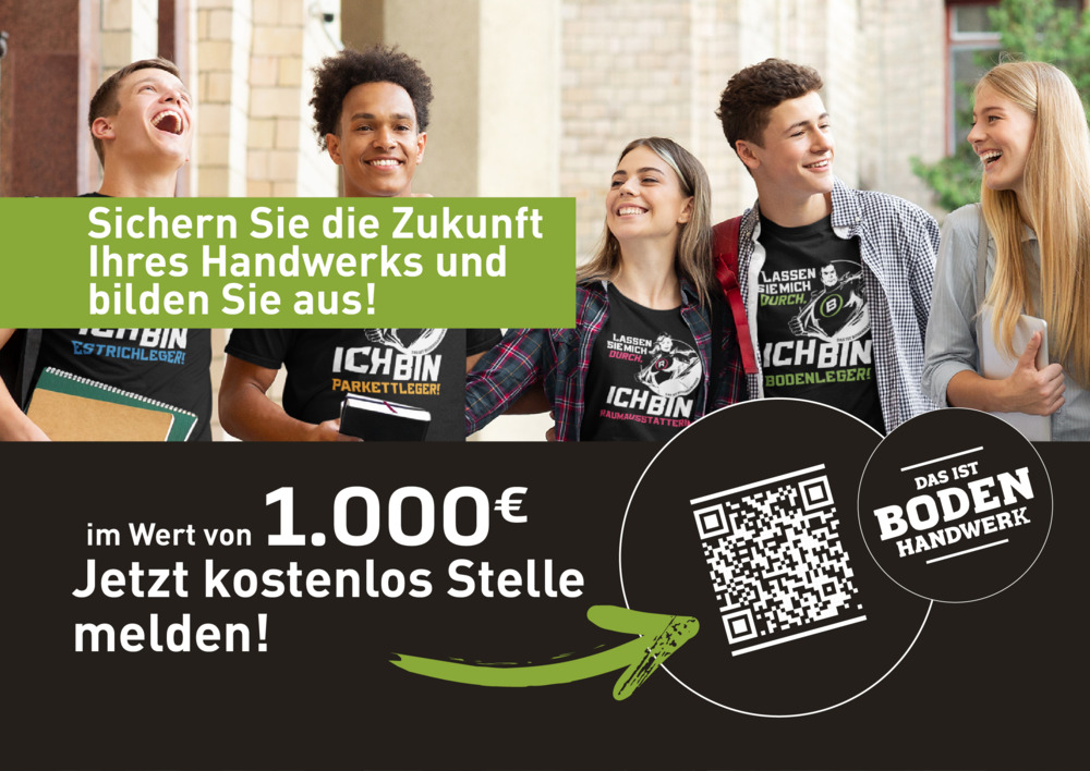 Ausbildungsinitiative „Das ist Bodenhandwerk“ erweitert Reichweite des Stellenfinders