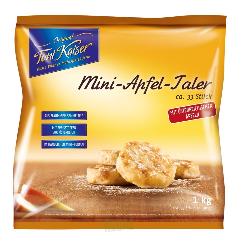 Aus flaumigem Semmelteig mit österreichischen Äpfeln: die neuen Mini Apfel-Taler. Weinbergmaier | Mini Apfel-Taler von Toni Kaiser