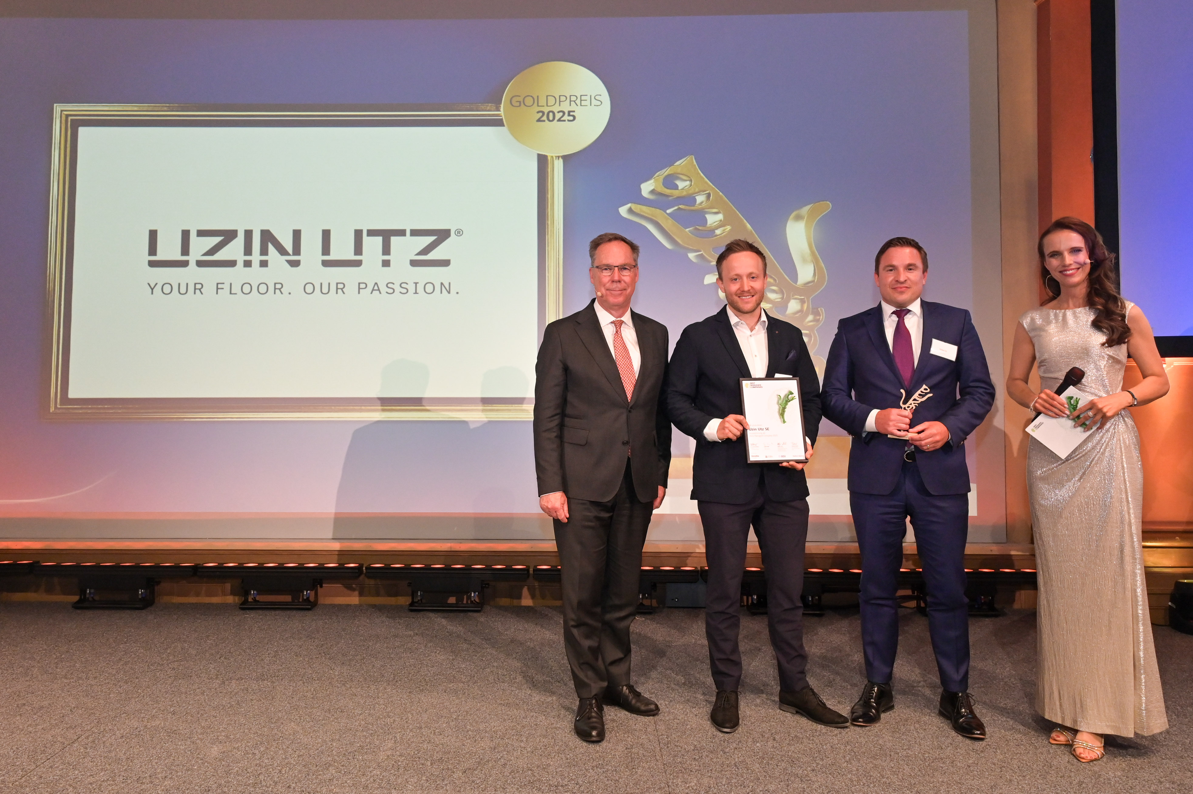 Uzin Utz erhält erneut Goldstatus beim Best Managed Companies Award