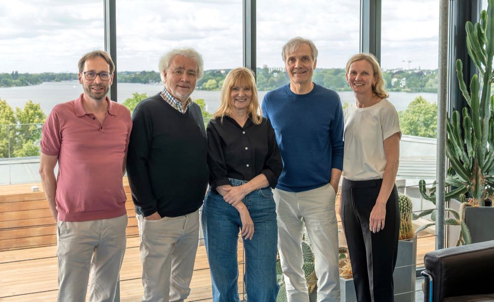 Team arcade (v.l.): Tim Steinert, Michael Steinert, Heike Gessulat, Uwe Killing und Ute Barth Nach einer Kreativ-Pause ist arcade jetzt zurück!