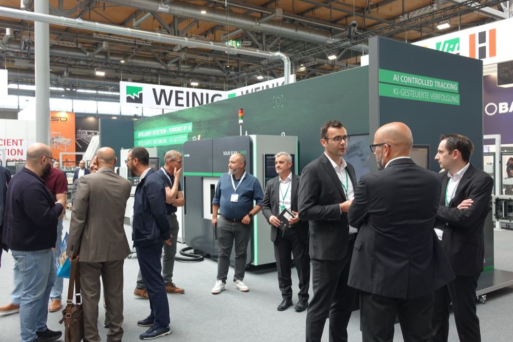 Die Weinig-Gruppe mit ihren Tochtergesellschaften Holz-Her, H.I.T. Maschinenbau, Essetre und dem Bereich Weinig System Solutions bildete intelligente vernetzte Produktionslinien als Komplettanbieter für die Holzbranche ab. Ligna 2025: KI erhöht die Taktzahl