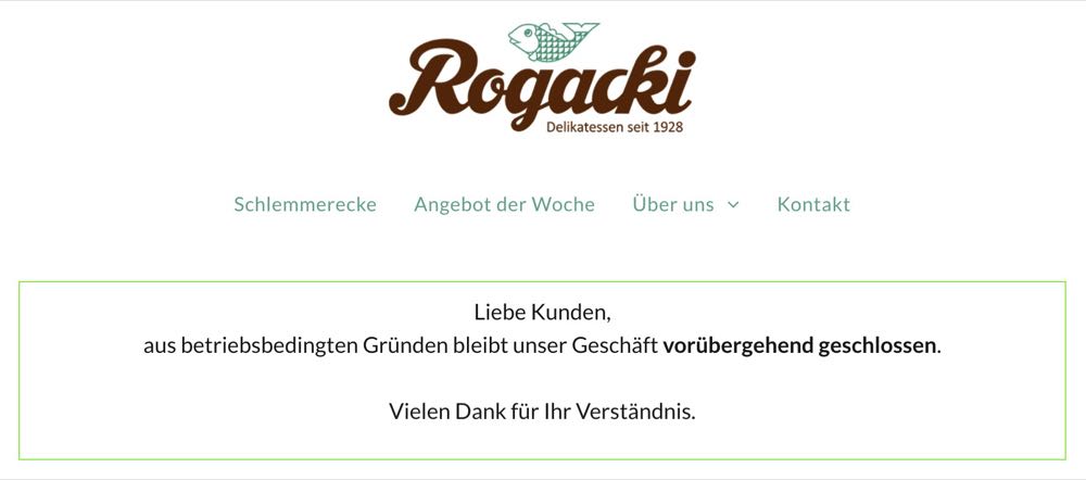 Berlin: Rogacki seit Freitag geschlossen – das Ende einer Institution?