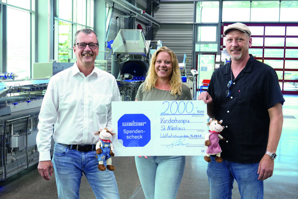 Weber spendet 2.000 Euro an das Kinderhospiz St. Nikolaus