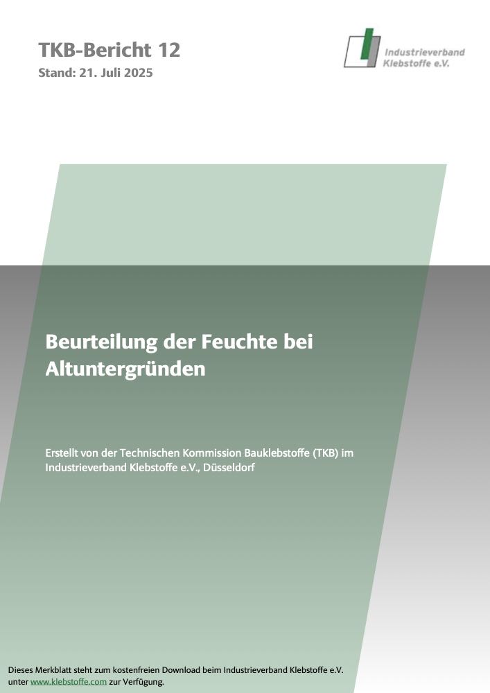  TKB: Merkblätter 17 und 21 überarbeitet, TKB-Bericht 12 vorgestellt