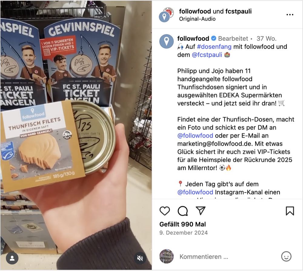 Followfood verlängert Zusammenarbeit mit dem FC St. Pauli