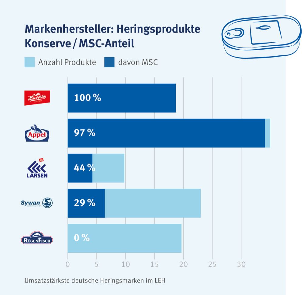 MSC-Studie: Hering in deutschen Supermärkten nur zur Hälfte MSC-zertifiziert