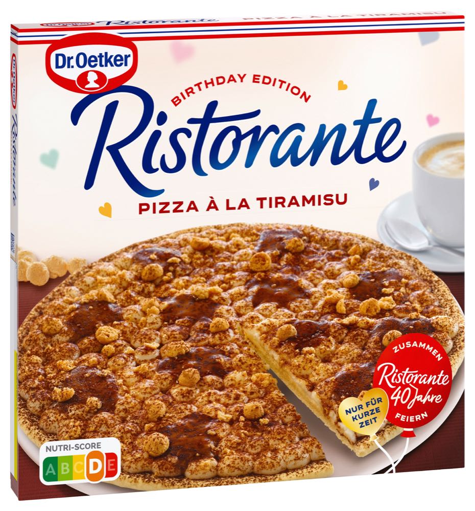 Dr. Oetker feiert Ristorante-Jubiläum mit Tiramisu-Pizza
