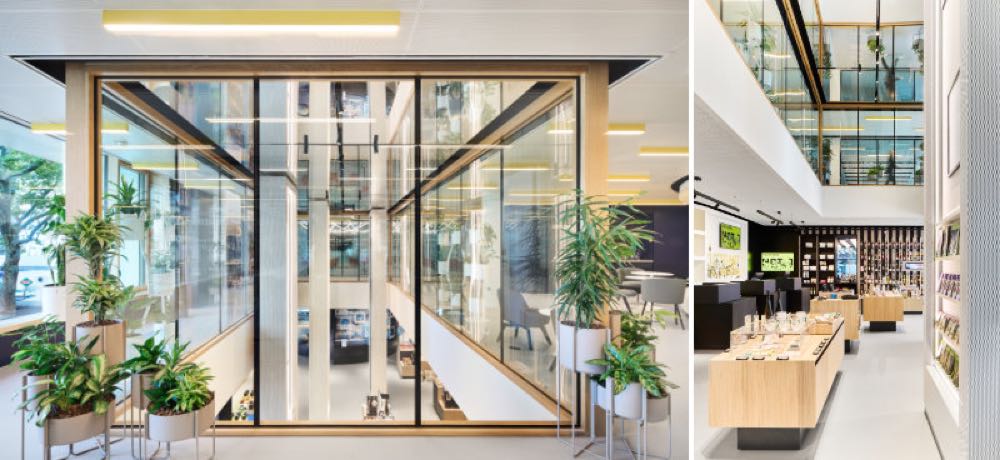 Viel Glas sorgt für Transparenz, Einblicke und Ausblicke. Haus des Tourismus als Identitätsstifter