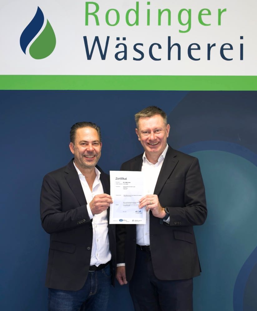 Rodinger Wäscherei erhält Zertifikat ISO 50001