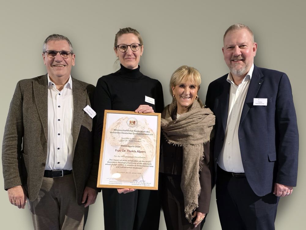 Großbäcker: Wissenschaftlicher Förderpreis an Thekla Katharina Alpers