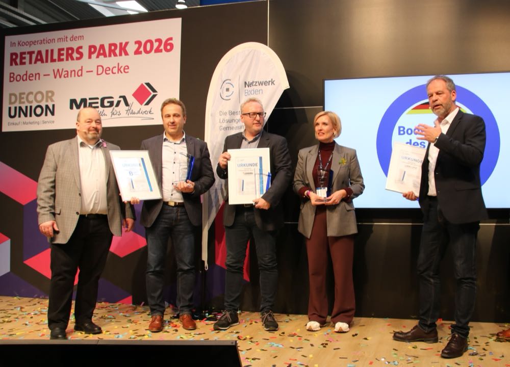  Netzwerk Boden: Verlegebetriebe Bauer, Zehetmair und Wessendorf prämiert