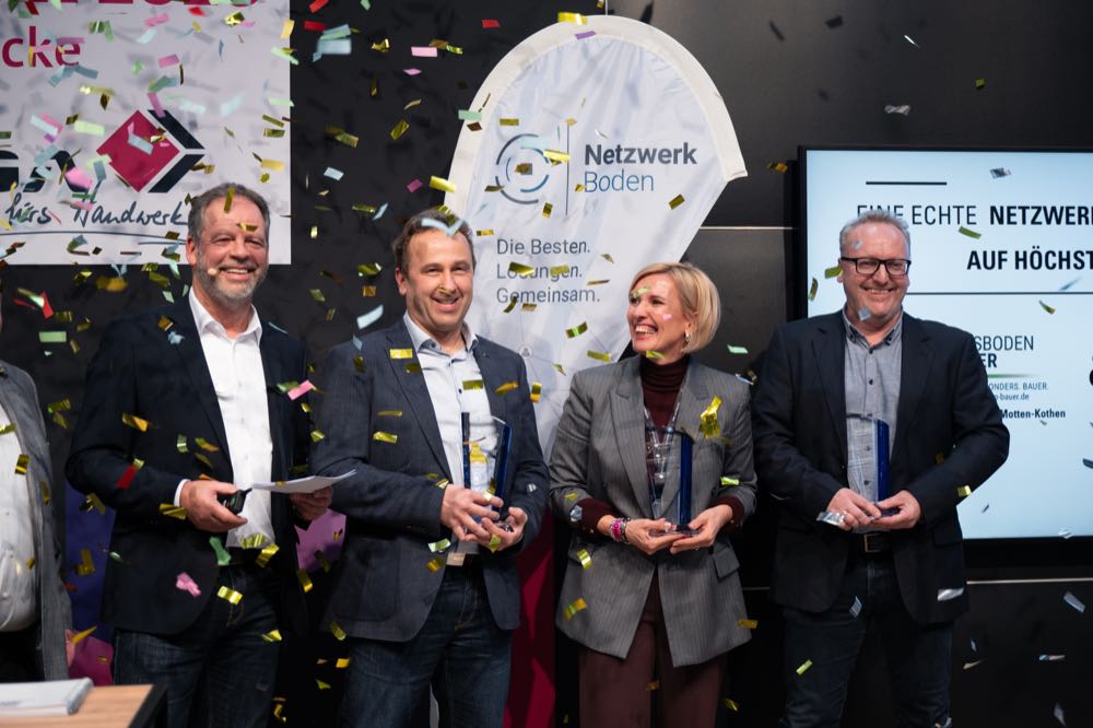  Netzwerk Boden: Verlegebetriebe Bauer, Zehetmair und Wessendorf prämiert