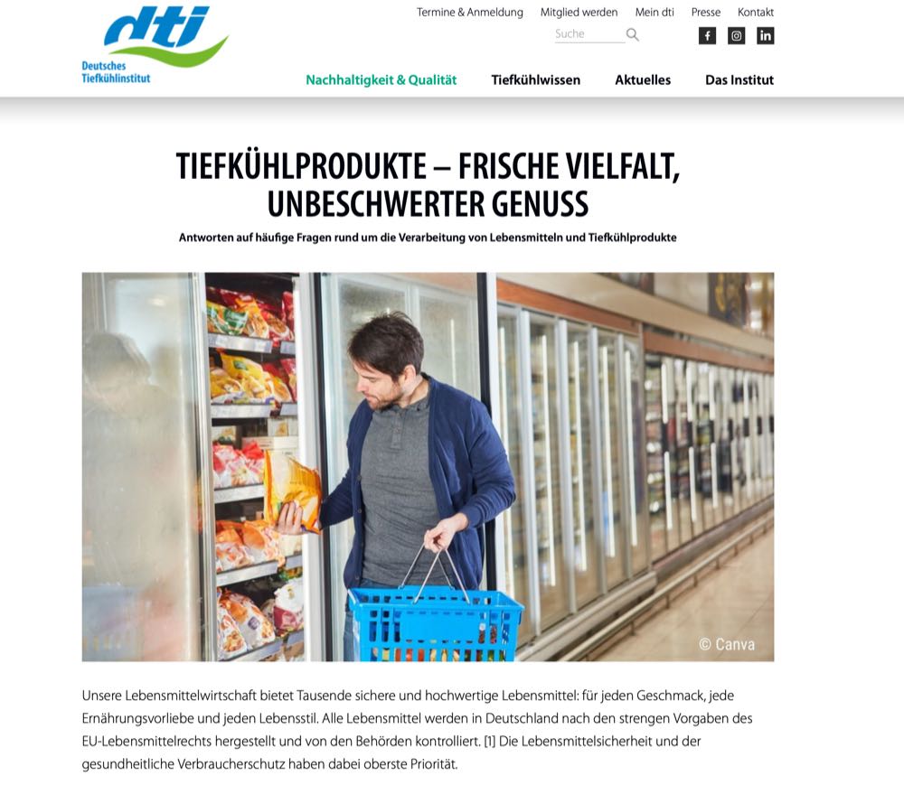 dti: Neues Info-Angebot zu verarbeiteten Lebensmitteln