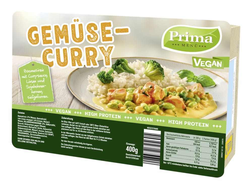 Prima Menü | Veganes Gemüsecurry