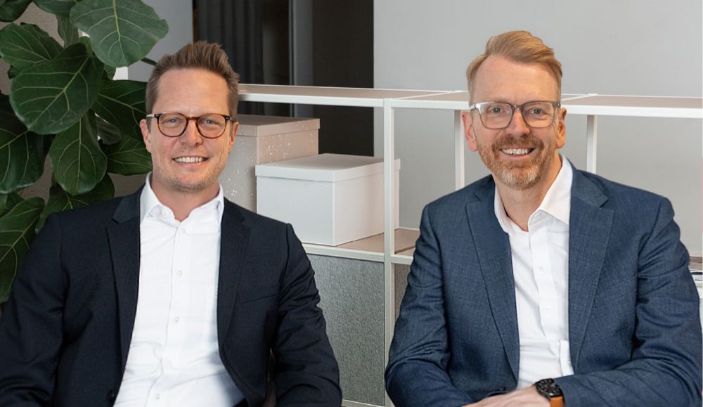 Andreas Nagel (Leiter Vertrieb Außendienst) und Borislav Peukert (Verkaufsleiter Norddeutschland). Andreas Nagel und Borislav Peukert stärken den Vertrieb