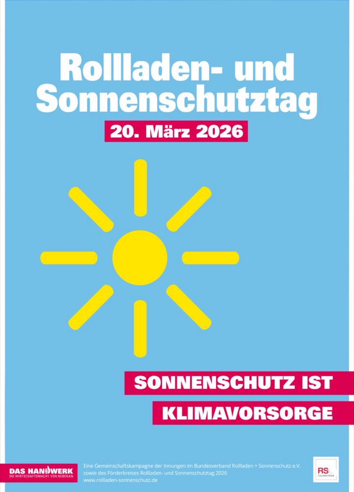  Rollladen- und Sonnenschutztag 2026 zum Thema Klimavorsorge
