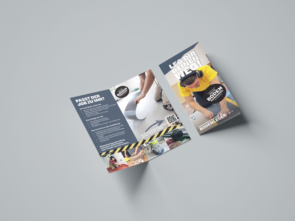  Initiative „Das ist Bodenhandwerk“: Betriebe können neue Berufe-Flyer bestellen