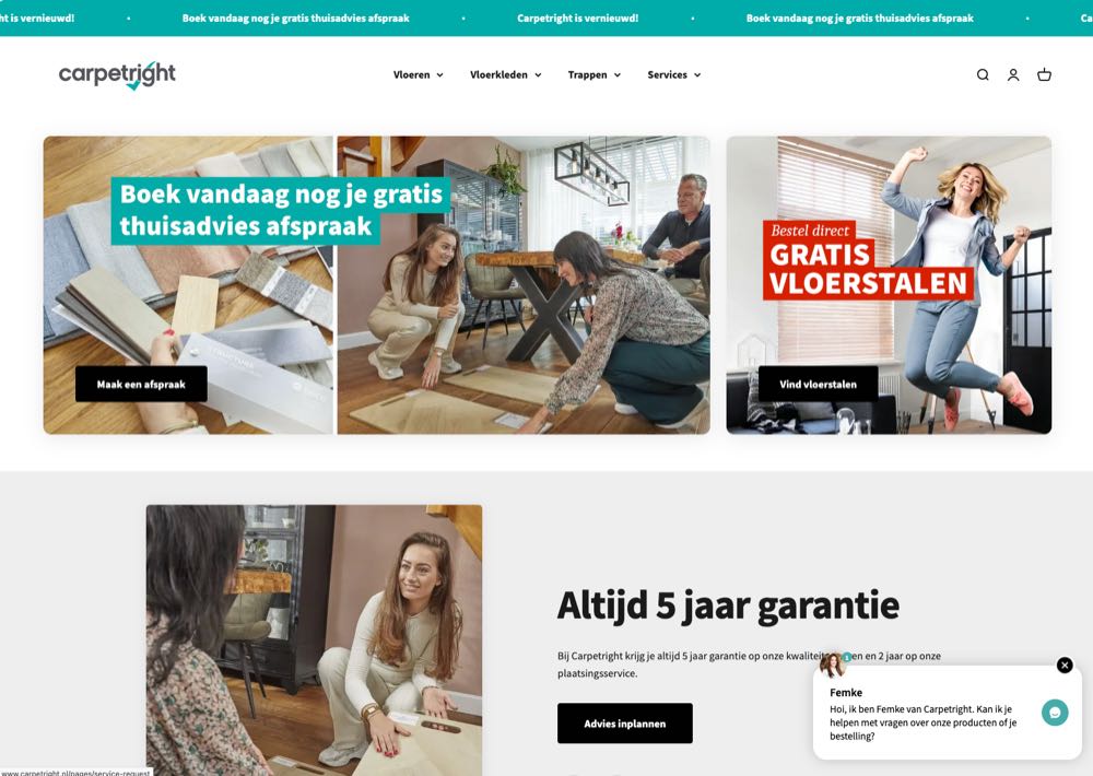  Carpetright Niederlande verknüpft Onlinehandel mit Beratung vor Ort