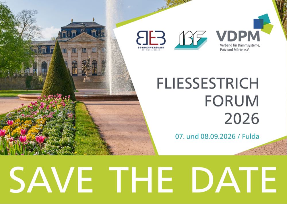  Fließestrichforum 2026 findet am 7. und 8. September statt