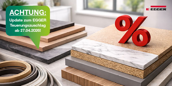 Egger hebt Teuerungszuschläge an