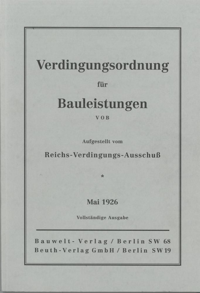  100 Jahre VOB: Das Grundgesetz der Baubranche feiert Jubiläum