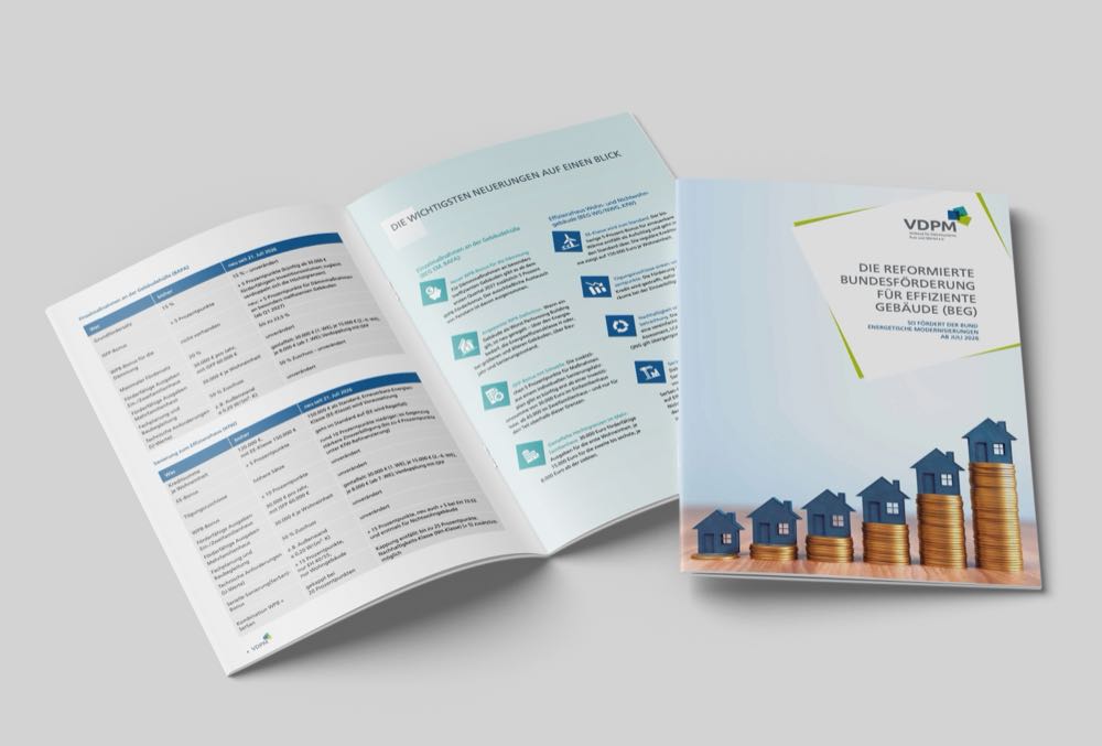  VDPM: Neue Broschüre zur Bundesförderung für effiziente Gebäude (BEG)