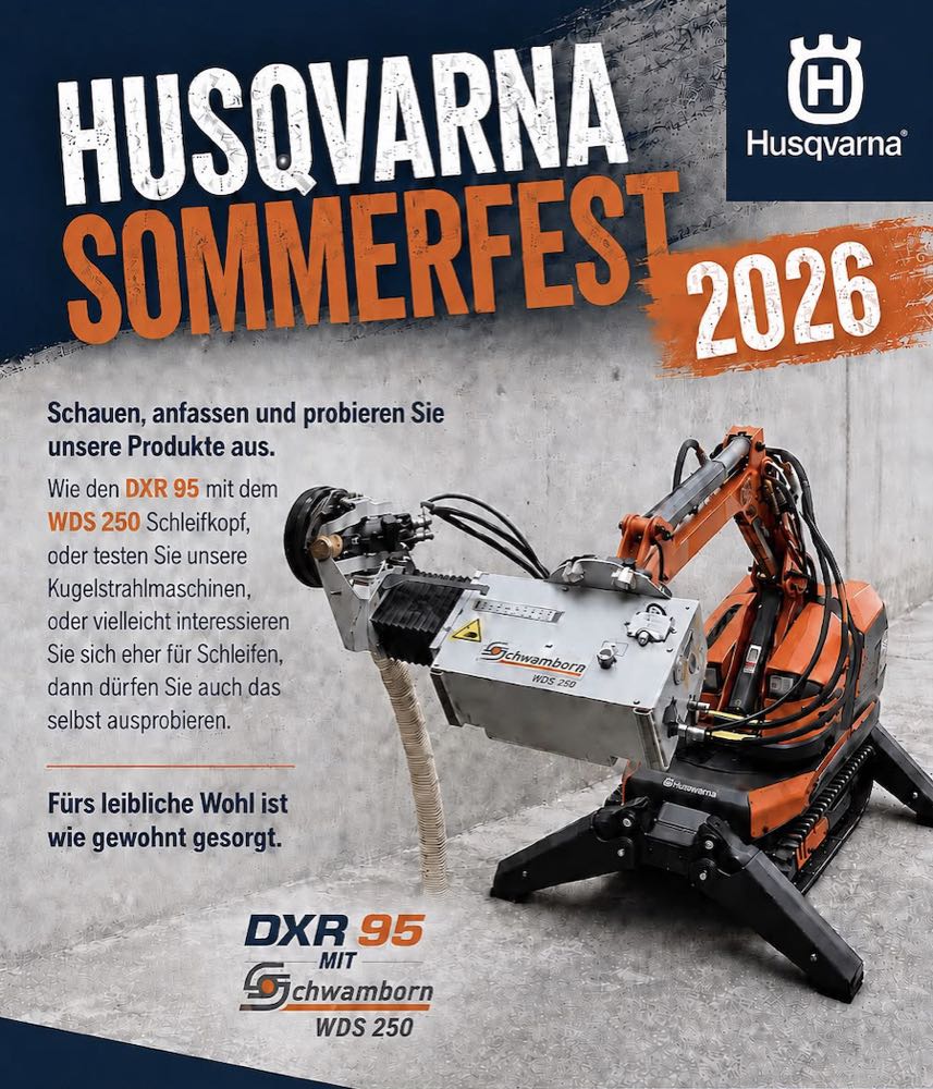  Husqvarna Sommerfest: Oberflächenbearbeitung am 18. und 19. September kennenlernen