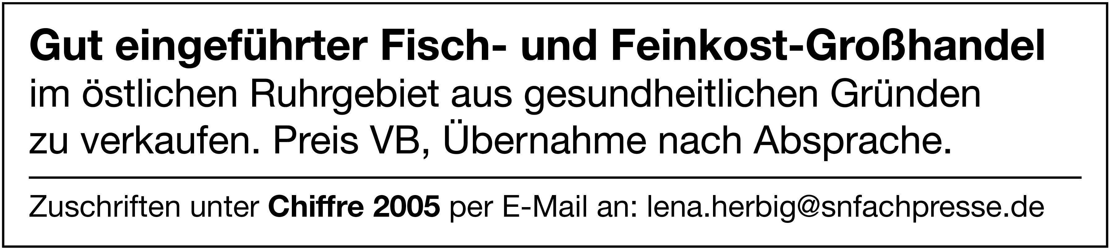 Gut eingeführter Fisch- und Feinkosthandel