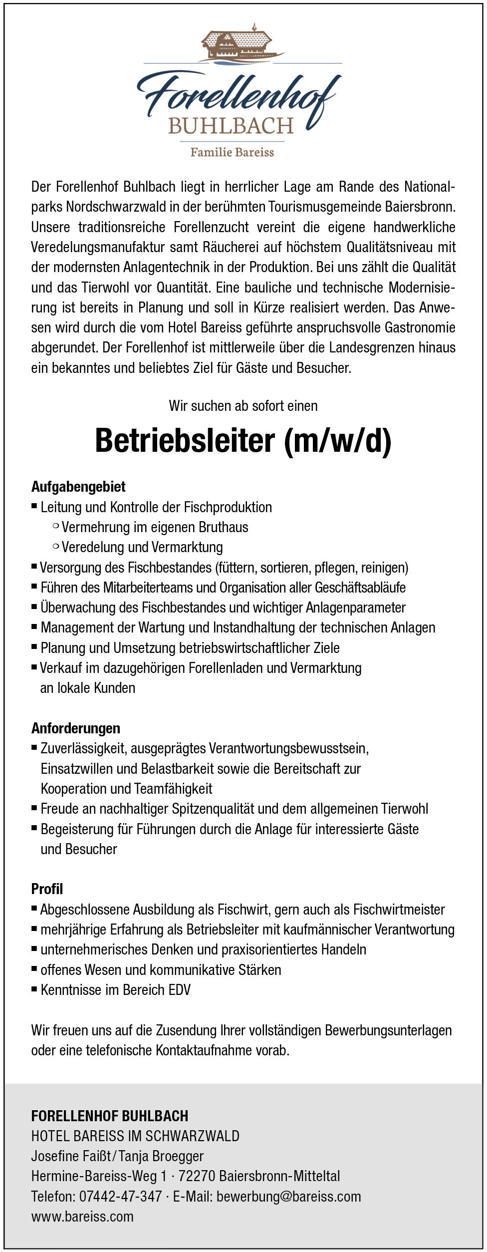 Betriebsleiter m/w/d