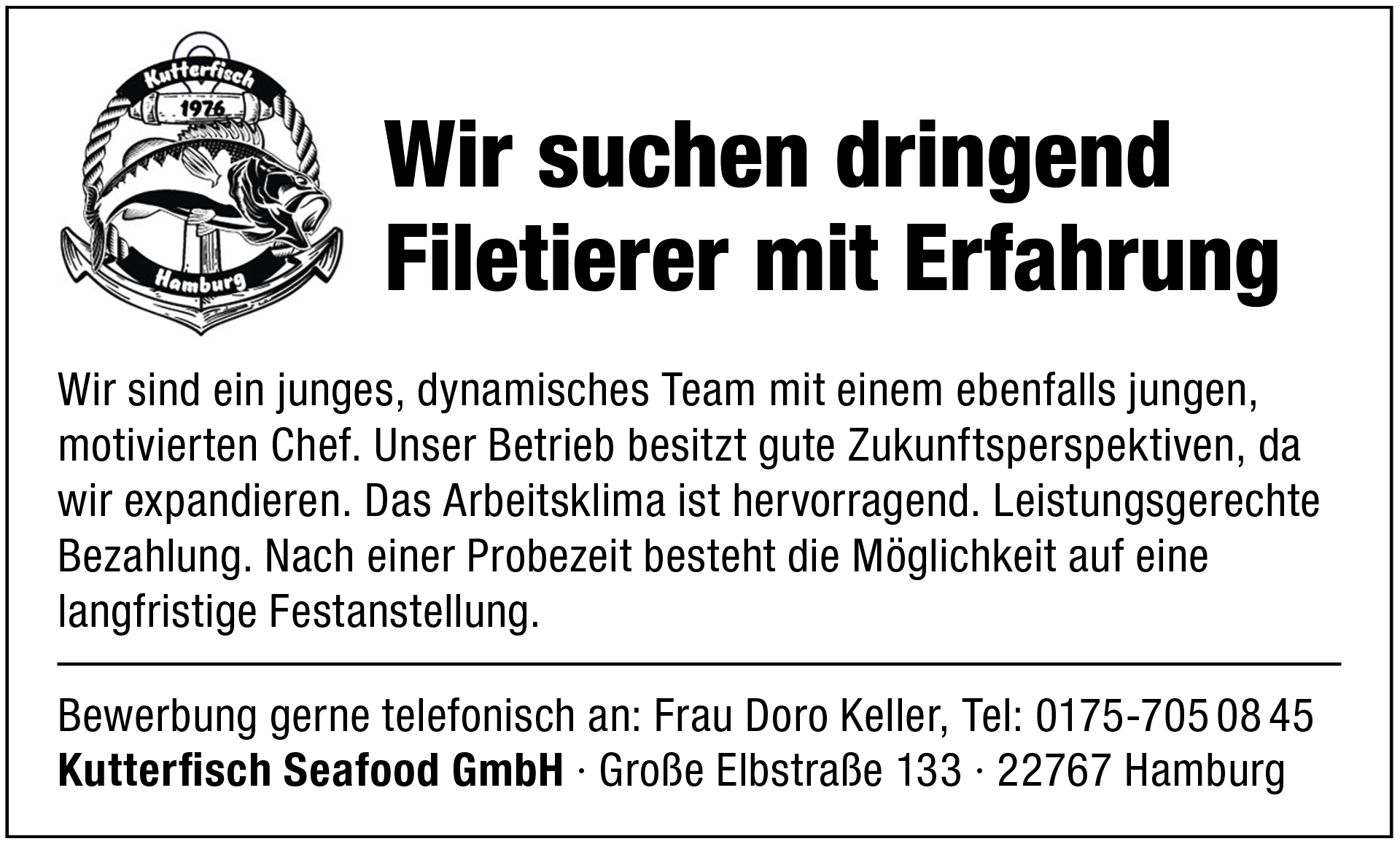 Filetierer mit Erfahrung