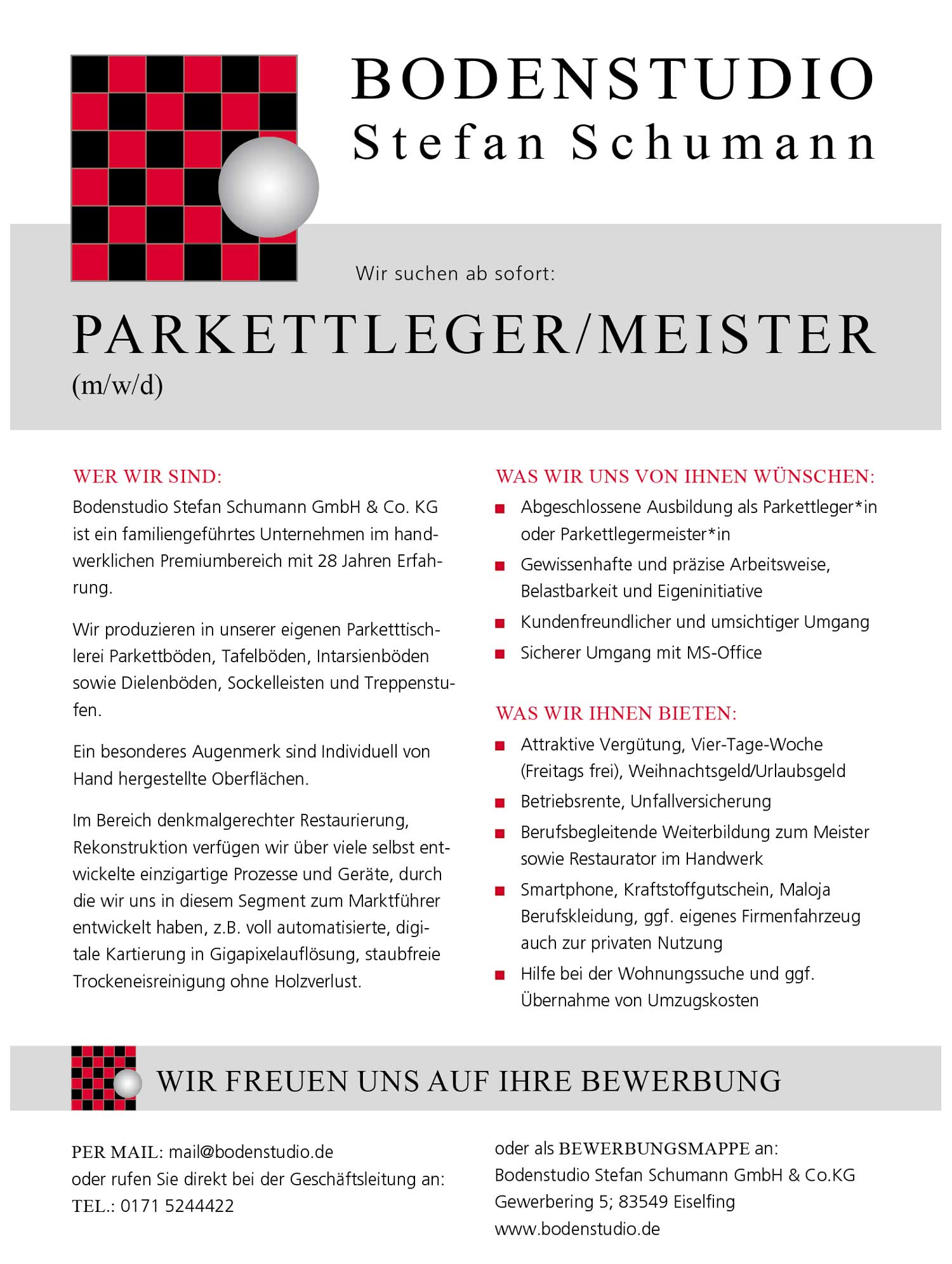 Parkettleger/Meister (m/w/d)