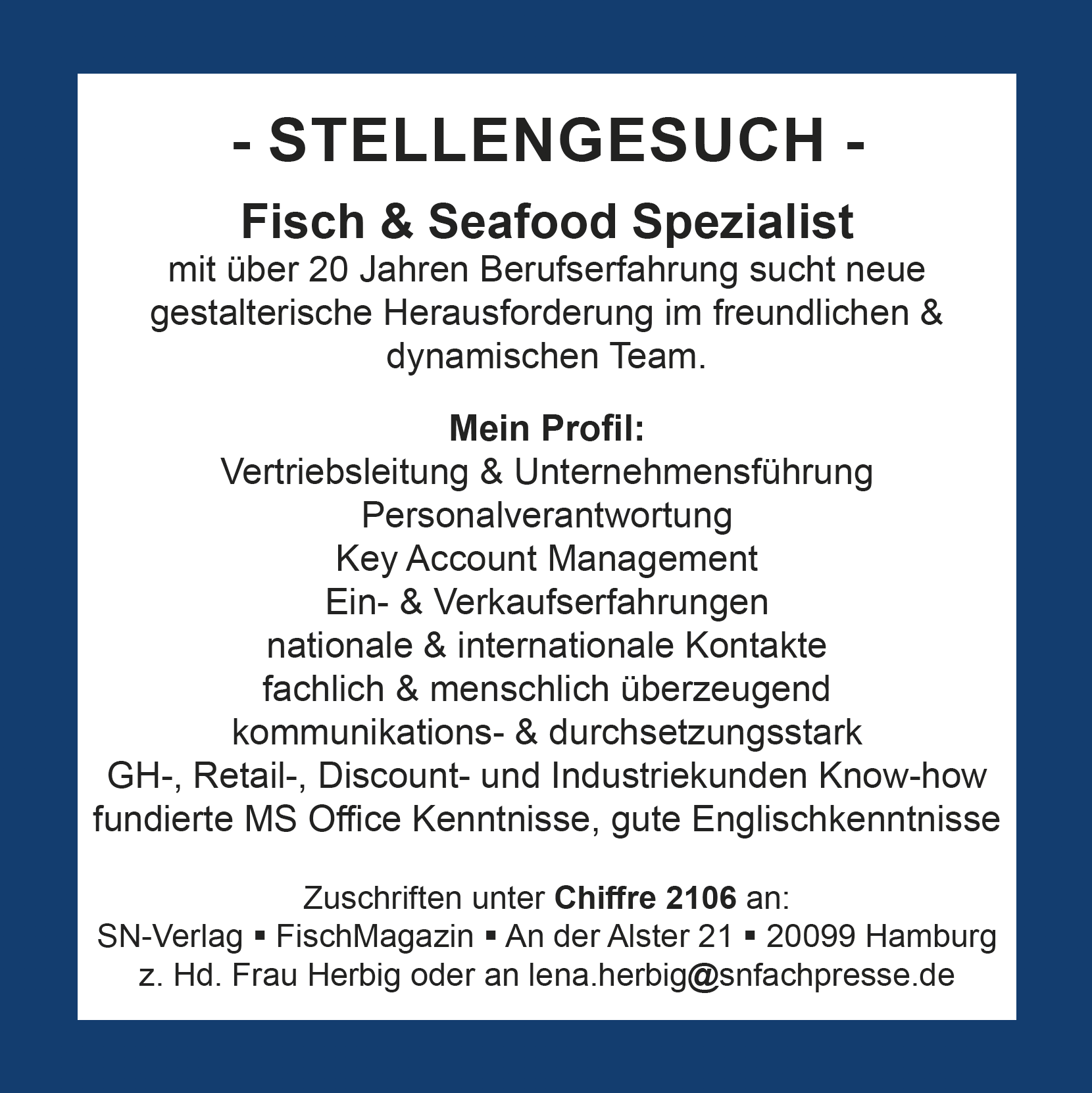 Fisch & Seafood Spezialist