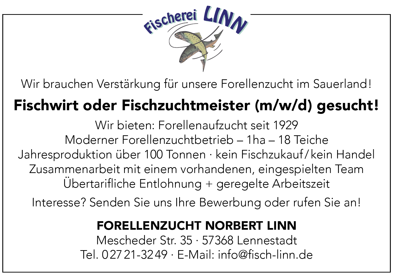 Fischwirt oder Fischwirtschaftsmeister