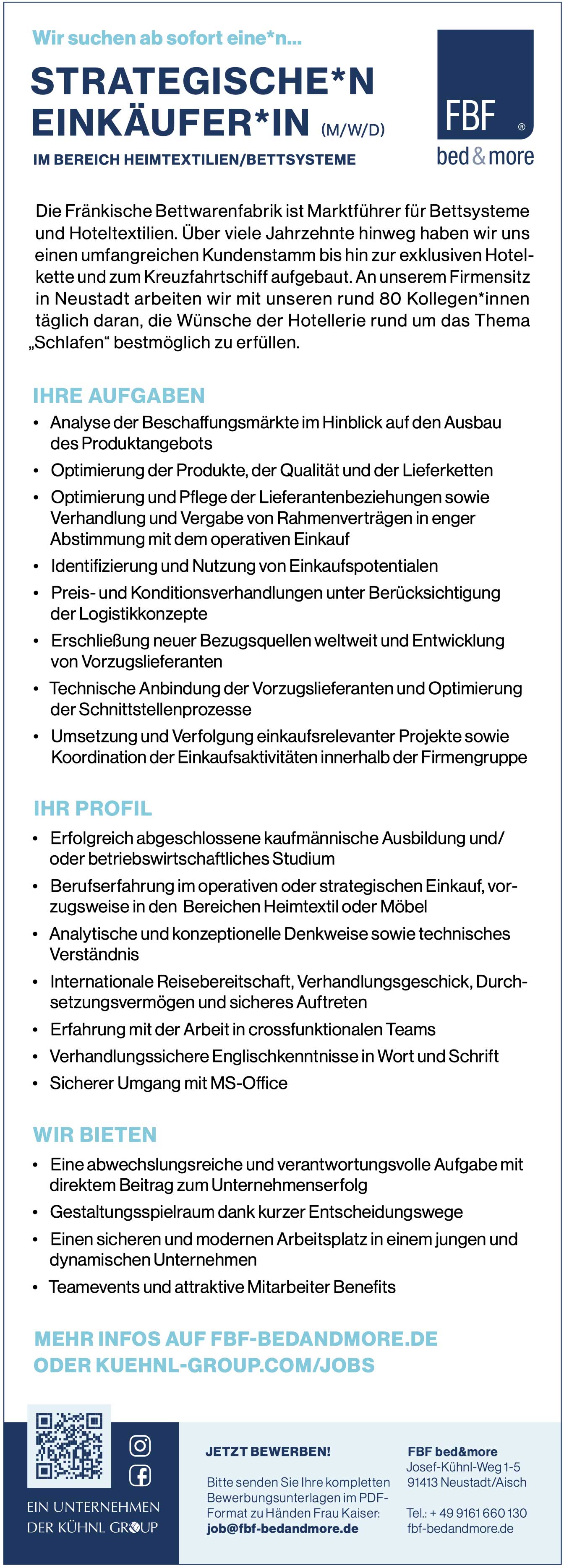 Strategischer Einkäufer (m/w/d)