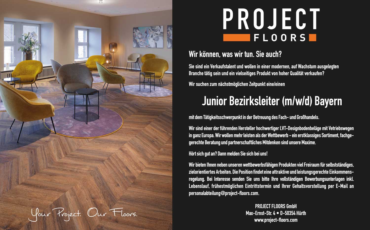 Junior Bezirksleiter (m/w/d) Bayern für LVT-Designbeläge